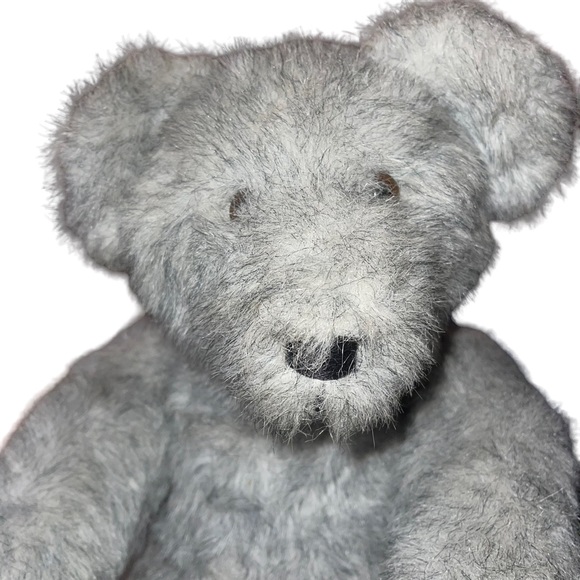 VTG CARROUSEL JOINTED MOHAIR TEDDY BEAR 18” GRAY MOVEABLE ARMS AND LEGS MARKED - Picture 2 of 7